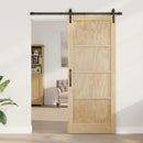 Skydedør Naturfarvet 86 x 211 cm Massivt fyrretræ