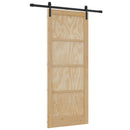 Skydedør Naturfarvet 86 x 211 cm Massivt fyrretræ