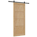 Skydedør Naturfarvet 86 x 211 cm Massivt fyrretræ