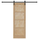 Skydedør Naturfarvet 73,5 x 211 cm Massivt fyrretræ