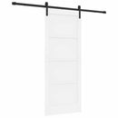 Skydedør Hvid 83 x 202 cm Massivt fyrretræ