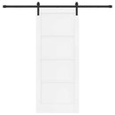 Skydedør Hvid 83 x 202 cm Massivt fyrretræ