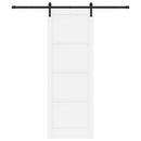 Skydedør Hvid 83 x 232 cm Massivt fyrretræ