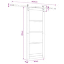 Skydedør Hvid 83 x 232 cm Massivt fyrretræ