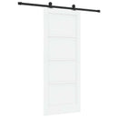 Skydedør Hvid og sort 83 x 202 cm Massivt fyrretræ