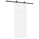 Skydedør Hvid og sort 83 x 202 cm Massivt fyrretræ