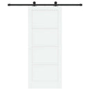 Skydedør Hvid og sort 83 x 202 cm Massivt fyrretræ