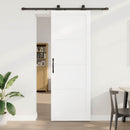 Skydedør Hvid og sort 83 x 232 cm Massivt fyrretræ