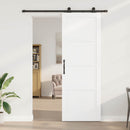 Skydedør Hvid og sort 83 x 232 cm Massivt fyrretræ