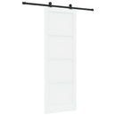 Skydedør Hvid og sort 83 x 232 cm Massivt fyrretræ