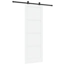 Skydedør Hvid og sort 83 x 232 cm Massivt fyrretræ