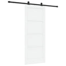 Skydedør Hvid og sort 83 x 202 cm Massivt fyrretræ