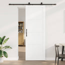 Skydedør Hvid og sort 83 x 232 cm Massivt fyrretræ