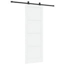 Skydedør Hvid og sort 83 x 232 cm Massivt fyrretræ
