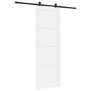 Skydedør Hvid og sort 83 x 232 cm Massivt fyrretræ
