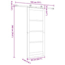 Skydedør Hvid 83 x 202 cm Massivt fyrretræ