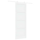 Skydedør Hvid 83 x 232 cm Massivt fyrretræ