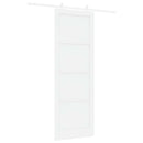 Skydedør Hvid 83 x 232 cm Massivt fyrretræ