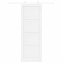 Skydedør Hvid 83 x 232 cm Massivt fyrretræ