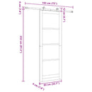 Skydedør Hvid 83 x 232 cm Massivt fyrretræ