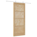 Skydedør Natur og hvid 86 x 211 cm Massivt fyrretræ