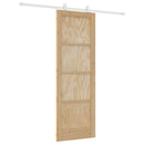 Skydedør Natur og hvid 73,5 x 211 cm Massivt fyrretræ