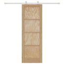 Skydedør Natur og hvid 73,5 x 211 cm Massivt fyrretræ