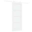 Skydedør Hvid 83 x 202 cm Massivt fyrretræ