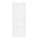 Skydedør Hvid 83 x 202 cm Massivt fyrretræ