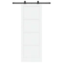 Skydedør ORKDAL 83 x 232 cm Massivt fyrretræ Hvid