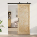 Skydedør ORKDAL 86 x 211 cm Massivt fyrretræ Naturfarvet