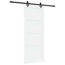 Skydedør Hvid og sort 83 x 202 cm Massivt fyrretræ