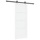 Skydedør Hvid og sort 83 x 202 cm Massivt fyrretræ