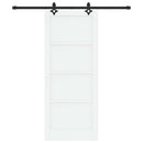 Skydedør Hvid og sort 83 x 202 cm Massivt fyrretræ