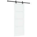 Skydedør Hvid og sort 83 x 232 cm Massivt fyrretræ