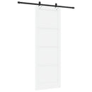 Skydedør Hvid og sort 83 x 232 cm Massivt fyrretræ