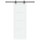 Skydedør Hvid og sort 83 x 232 cm Massivt fyrretræ