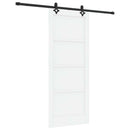Skydedør Hvid og sort 83 x 202 cm Massivt fyrretræ