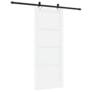 Skydedør Hvid og sort 83 x 202 cm Massivt fyrretræ