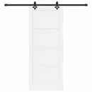 Skydedør Hvid og sort 83 x 202 cm Massivt fyrretræ