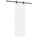 Skydedør Hvid og sort 83 x 232 cm Massivt fyrretræ