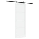 Skydedør Hvid og sort 83 x 232 cm Massivt fyrretræ