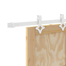 Skydedør Natur og hvid 73,5 x 211 cm Massivt fyrretræ