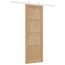 Skydedør Natur og hvid 73,5 x 211 cm Massivt fyrretræ