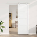 Skydedør Hvid 83 x 232 cm Massivt fyrretræ