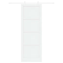 Skydedør Hvid 83 x 232 cm Massivt fyrretræ