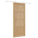 Skydedør Natur og hvid 86 x 211 cm Massivt fyrretræ