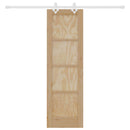 Skydedør Natur og hvid 61 x 198,5 cm Massivt fyrretræ