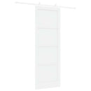 Skydedør Hvid 83 x 232 cm Massivt fyrretræ
