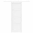 Skydedør Hvid 83 x 232 cm Massivt fyrretræ